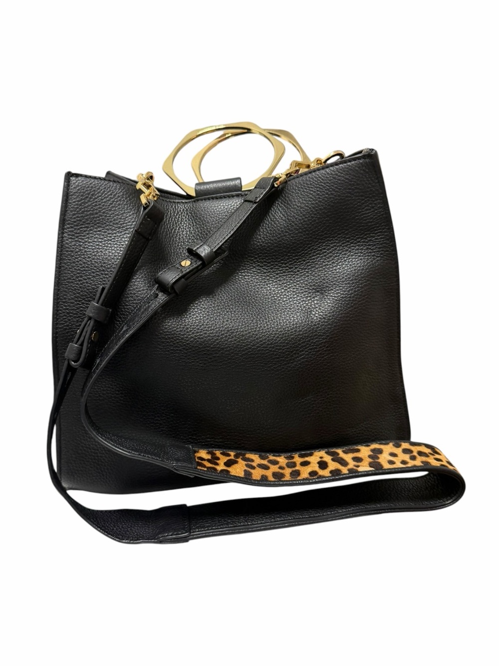 Thacker Pebbled Black Leather Handbag